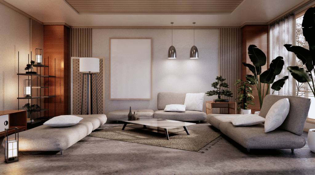 Photo of a decorated living room